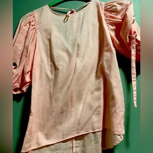 Zara top with circles in the sleeves